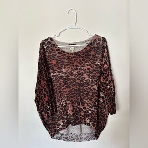 Wilfred Silk/Cashmere Leopard Print Balzac Sweater